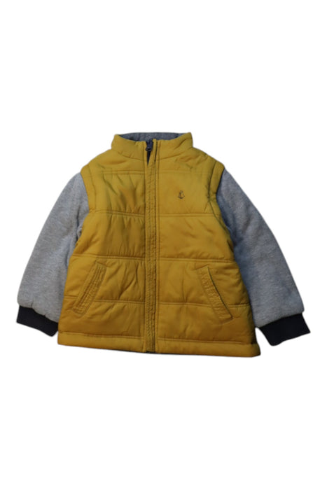 A Grey Lightweight Jackets from Petit Bateau in size 2T for boy. (Back View)