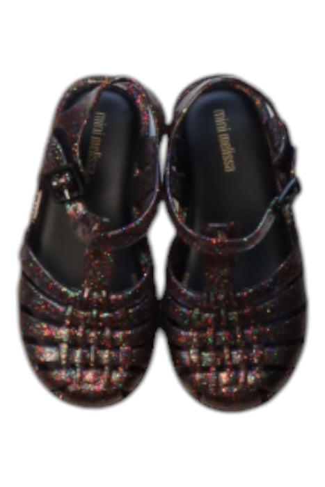 A Multicolour Sandals from Mini Melissa in size 4T for girl. (Back View)