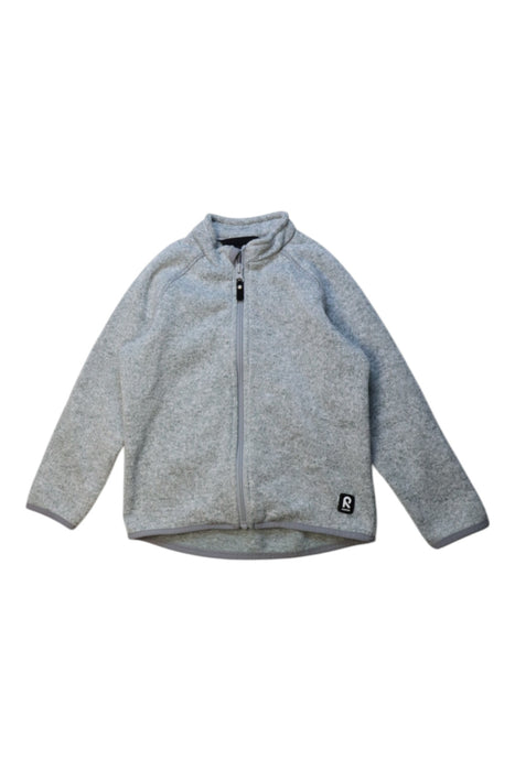 A Grey Zippered Sweatshirts from Reima in size 5T for boy. (Front View)