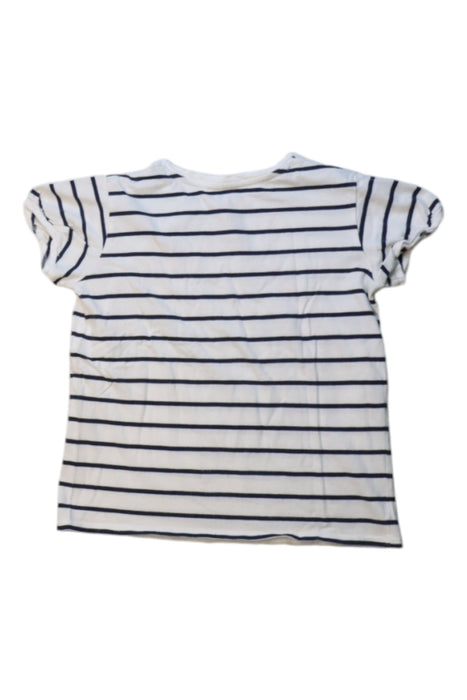 A White Short Sleeve Tops from Velveteen in size 6T for girl. (Back View)