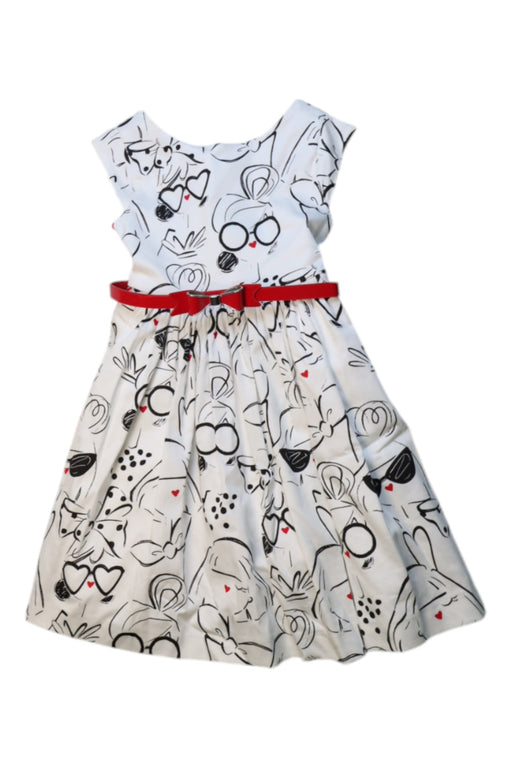 A White Short Sleeve Dresses from Mayoral in size 6T for girl. (Front View)