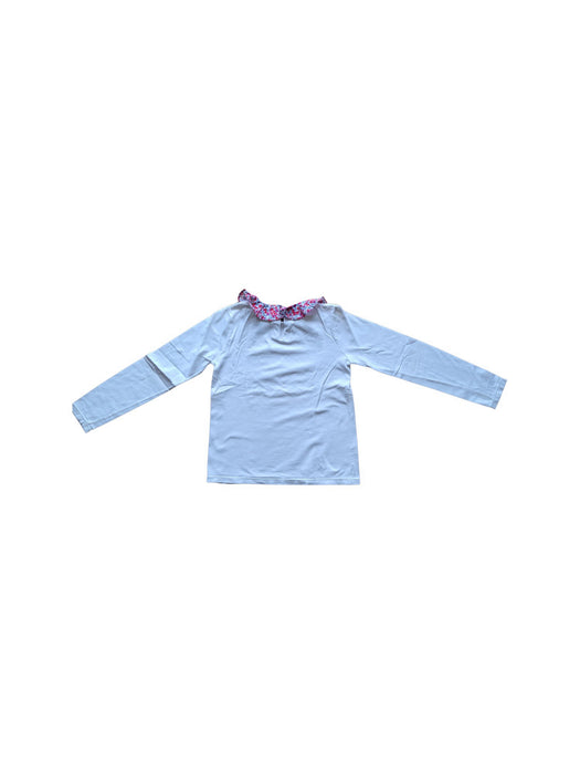 A Ivory Long Sleeve T Shirts from Jacadi in size 10Y for girl. (Back View)