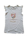A White Sleeveless Shirts from La Compagnie des Petits in size 12Y for girl. (Front View)