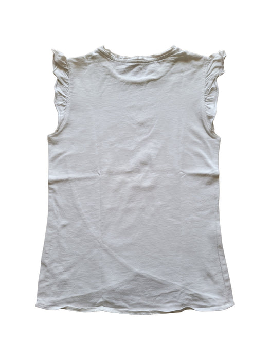 A White Sleeveless Shirts from La Compagnie des Petits in size 12Y for girl. (Back View)