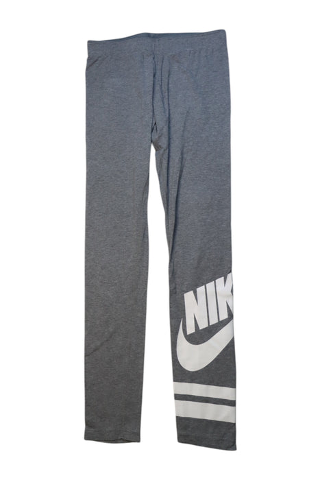 A Grey Leggings from Nike in size 12Y for girl. (Front View)