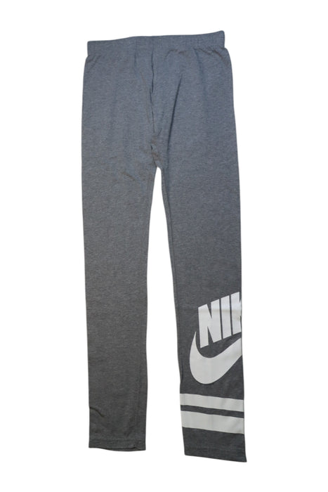 A Grey Leggings from Nike in size 13Y for girl. (Front View)