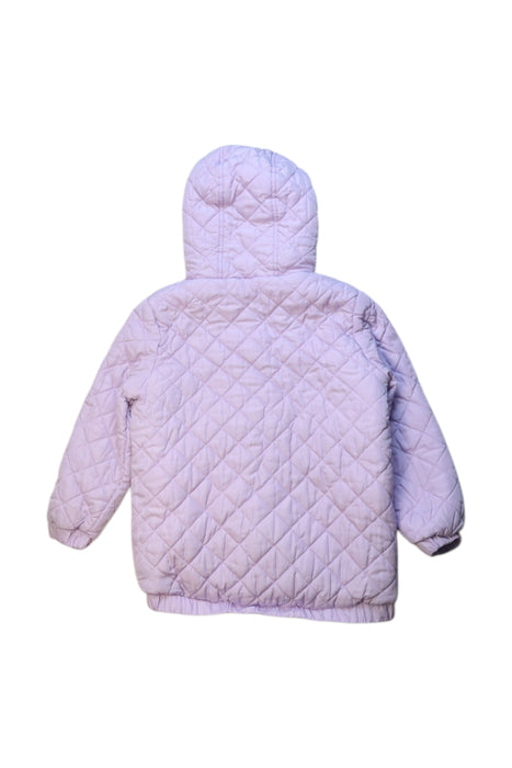 A Purple Puffer/Quilted Coats & Outerwear from Seed in size 5T for girl. (Back View)