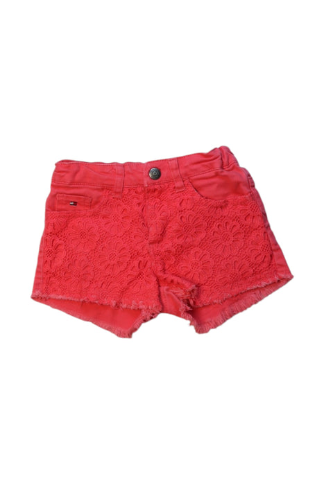 A Red Shorts from Tommy Hilfiger in size 4T for girl. (Front View)