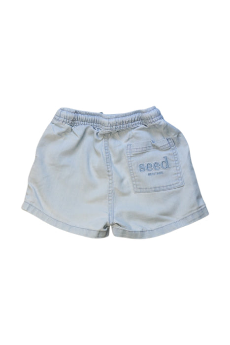 A Blue Shorts from Seed in size 12-18M for neutral. (Back View)