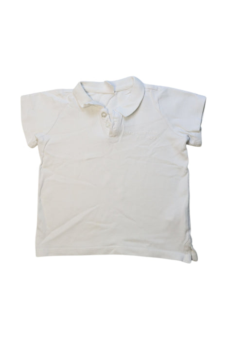 A White Short Sleeve Polos from Seed in size 18-24M for girl. (Front View)