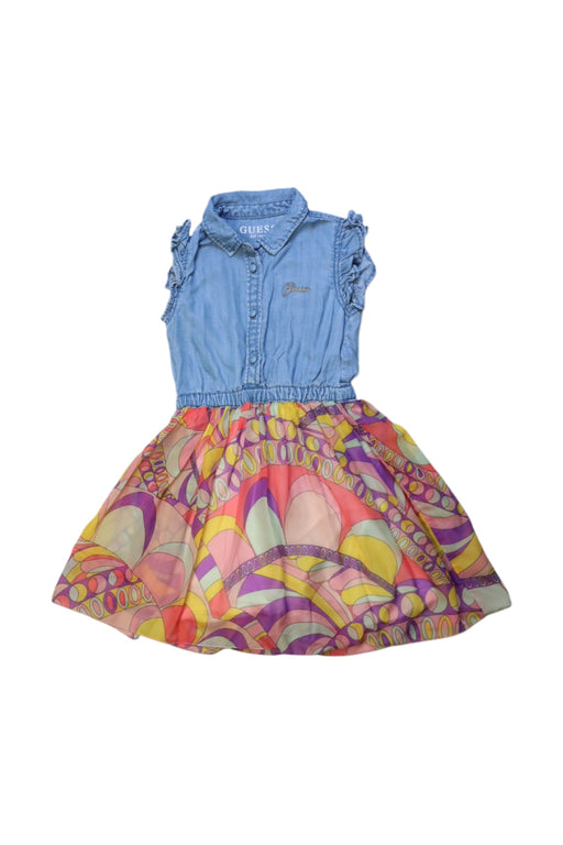 A Multicolour Sleeveless Dresses from Guess in size 5T for girl. (Front View)