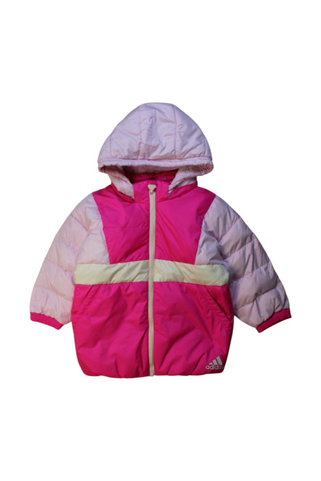 A Pink Puffer/Quilted Coats & Outerwear from Adidas in size 2T for girl. (Front View)
