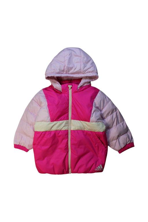 A Pink Puffer/Quilted Coats & Outerwear from Adidas in size 2T for girl. (Front View)