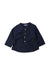 A Navy Long Sleeve Shirts from Louis Louise in size 3-6M for girl. (Front View)