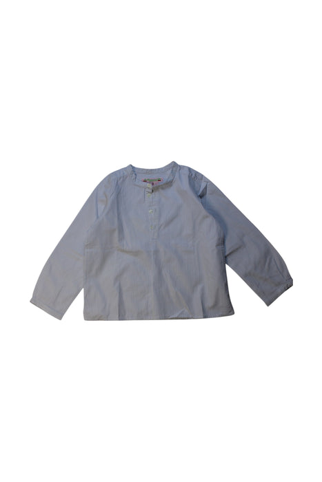 A Blue Long Sleeve Shirts from Bonpoint in size 3T for girl. (Front View)