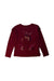 A Burgundy Long Sleeve Tops from La Compagnie des Petits in size 10Y for girl. (Front View)