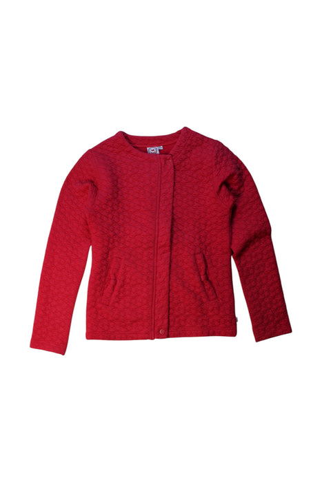 A Red Cardigans from La Compagnie des Petits in size 12Y for girl. (Front View)