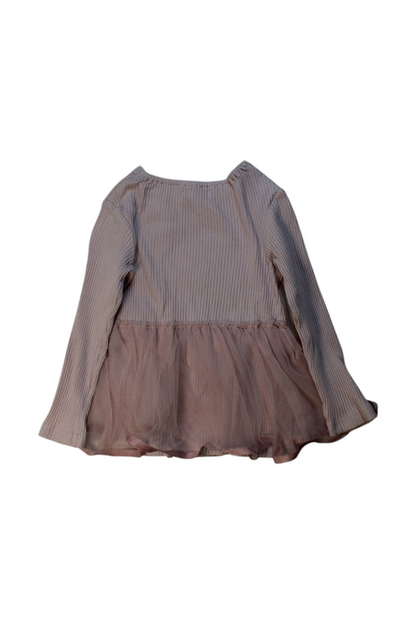 A Pink Long Sleeve Tops from Love & Peace & Money in size 2T for girl. (Back View)