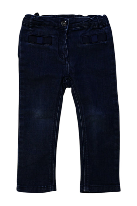 A Navy Jeans from Jacadi in size 2T for girl. (Front View)