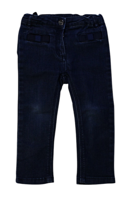A Navy Jeans from Jacadi in size 2T for girl. (Front View)
