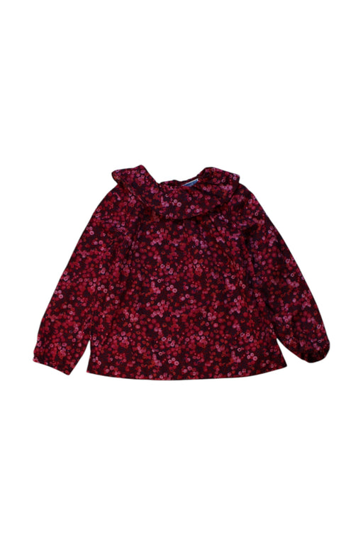 A Burgundy Long Sleeve Tops from Jacadi in size 3T for girl. (Front View)