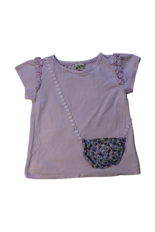 A Purple Short Sleeve Tops from Love & Peace & Money in size 2T for girl. (Front View)