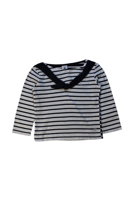 A Black Long Sleeve Tops from Petit Bateau in size 3T for girl. (Front View)