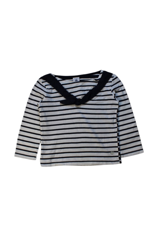 A Black Long Sleeve Tops from Petit Bateau in size 3T for girl. (Front View)