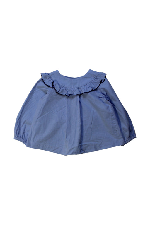 A Blue Sleeveless Tops from Jacadi in size 2T for girl. (Front View)