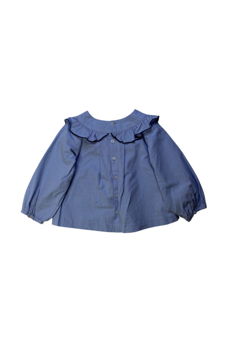 A Blue Sleeveless Tops from Jacadi in size 2T for girl. (Back View)