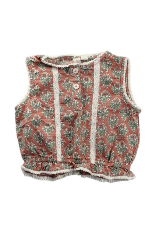 A Multicolor Sleeveless Tops from Little Cotton Clothes in size 3T for girl. (Front View)