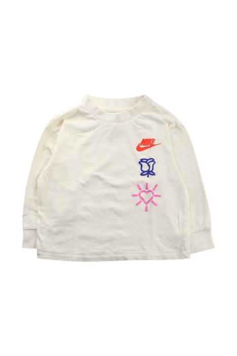 A White Long Sleeve T Shirts from Nike in size 2T for neutral. (Front View)