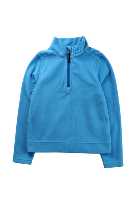 A Blue Zippered Sweatshirts from Obermeyer in size 6T for neutral. (Front View)