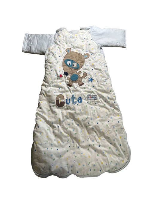 A Beige Sleepsacs from Mides in size 12-18M for neutral. (Front View)