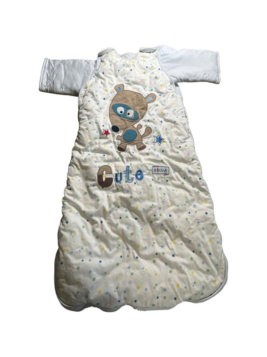 A Beige Sleepsacs from Mides in size 12-18M for neutral. (Front View)