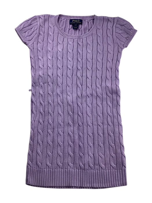 A Purple Sweater Dresses from Ralph Lauren in size 7Y for girl. (Back View)