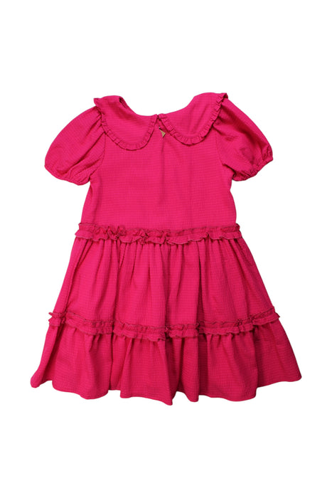A Pink Short Sleeve Dresses from Monsoon in size 9Y for girl. (Back View)