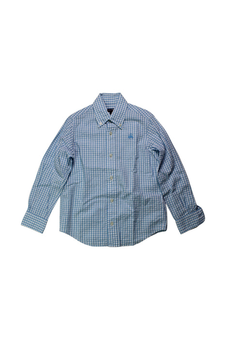 A Blue Long Sleeve Shirts from Brooks Brothers in size 8Y for boy. (Front View)