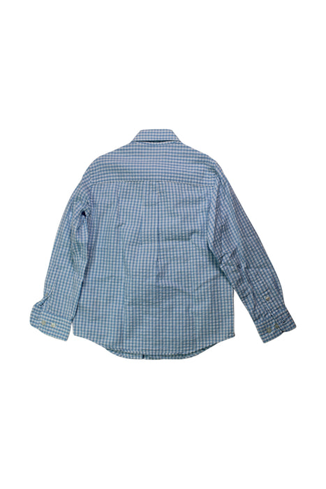 A Blue Long Sleeve Shirts from Brooks Brothers in size 8Y for boy. (Back View)