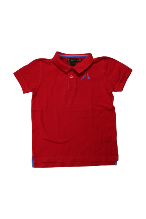 A Red Short Sleeve Polos from Shanghai Tang in size 6T for boy. (Front View)