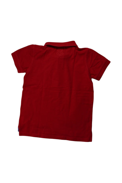 A Red Short Sleeve Polos from Shanghai Tang in size 6T for boy. (Back View)