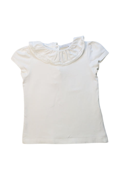 A White Short Sleeve Tops from Patachou in size 2T for girl. (Front View)