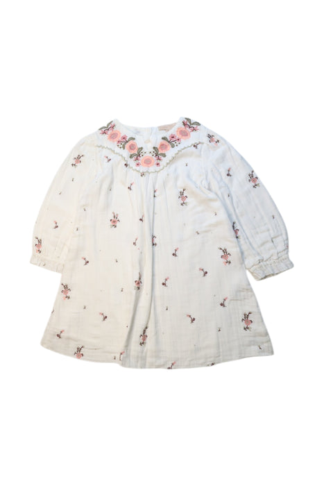 A White Long Sleeve Dresses from Louise Misha in size 4T for girl. (Front View)