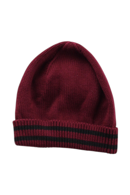 A Burgundy Beanies from Tea in size 3-6M for neutral. (Front View)