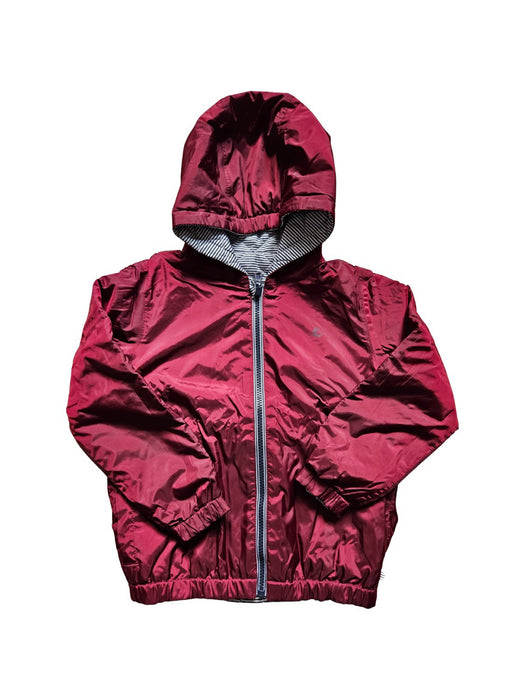 A Burgundy Lightweight Jackets from Petit Bateau in size 6T for boy. (Front View)