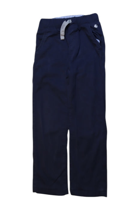A Navy Casual Pants from Petit Bateau in size 6T for boy. (Front View)