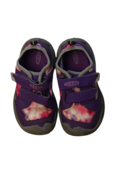 A Purple Casual Boots from Keen in size 3T for girl. (Back View)