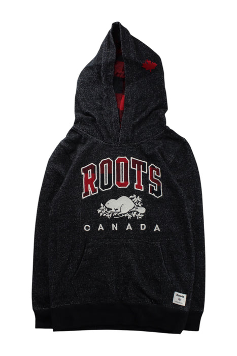 A Black Hooded Sweatshirts from Roots in size 7Y for neutral. (Front View)