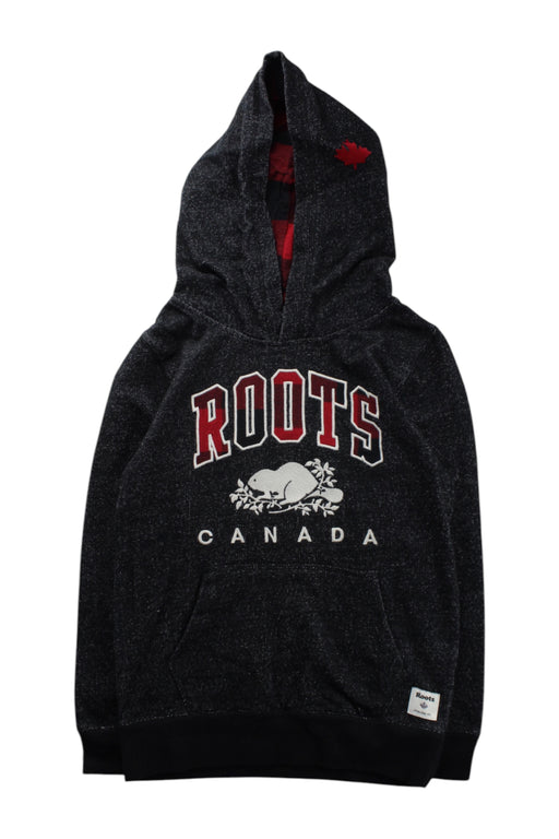 A Black Hooded Sweatshirts from Roots in size 7Y for neutral. (Front View)