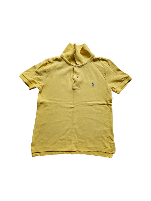 A Yellow Short Sleeve Polos from Ralph Lauren in size 5T for boy. (Front View)